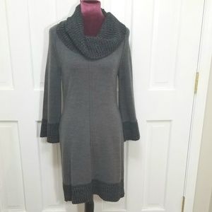 LONDON TIMES Cowl Neck Sweater Dress